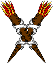 Torch 8- in Saltire (Medieval Flame))