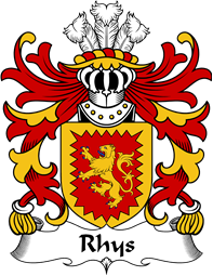 Welsh Coat of Arms for Rhys (AP TEWDWR MAWR)