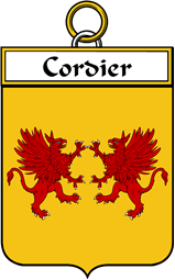 French Coat of Arms Badge for Cordier