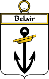 French Coat of Arms Badge for Belair