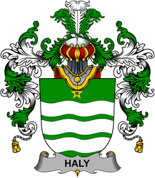 Irish Family Coat of Arms (v.25b) Haly