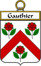 French Coat of Arms Badge for Gauthier