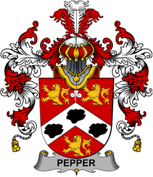 Irish Family Coat of Arms (v.25b) Pepper
