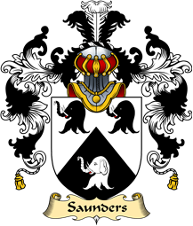 English Family Coat of Arms (v.25) Saunders