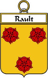French Coat of Arms Badge for Rault or Rheault