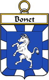 French Coat of Arms Badge for Bonet