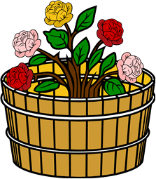 Basket or Bushel of Roses