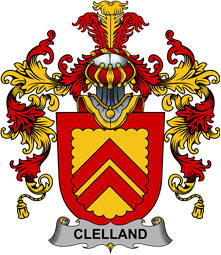 Irish Family Coat of Arms (v.25b) Clelland or McClelland