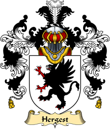 Welsh Family Coat of Arms (v.25) Hergest (Hargest, lord of Coston, Hereford)