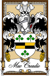 Scottish Coat of Arms Bookplate for MacCreadie