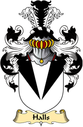 English Coat of Arms (v.23) for the family Halls