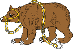 Bear Statant Chained