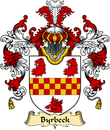 Welsh Family Coat of Arms (v.25) Byrbeck (Vicar of Lamphey, Pembrokeshire)