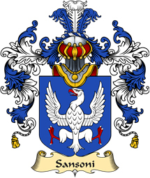 Italian Family Coat of Arms (v.25a) Sansoni