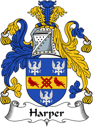 English Coat of Arms for the family Harper