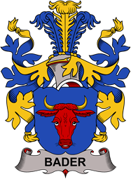 Coat of arms used by the Danish family Bader