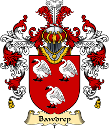 Welsh Family Coat of Arms (v.25) Bawdrep (of Pen-marc, Glamorgan)