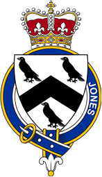 British Garter Coat of Arms for Jones (Wales)