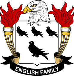 Coat of arms used by the English family in the United States of America