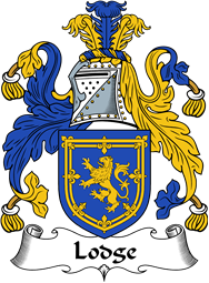 English Coat of Arms for the family Lodge