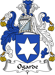 English Coat of Arms for the family Ogarde or Ogard
