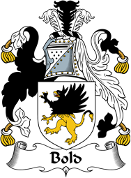 English Coat of Arms for the family Bold