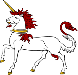 Unicorn Passant Collared