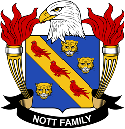 Coat of arms used by the Nott family in the United States of America