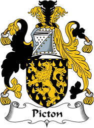 English Coat of Arms for the family Picton