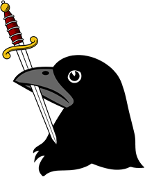 Raven Head Holding Sword
