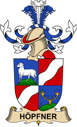 Republic of Austria Coat of Arms for Höpfner (de Brendt)