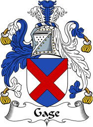 English Coat of Arms for the family Gage