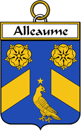 French Coat of Arms Badge for Alleaume