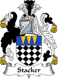 English Coat of Arms for the family Stacker