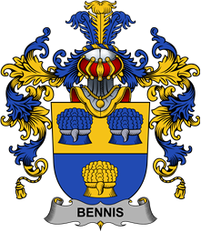 Irish Family Coat of Arms (v.25b) Bennis