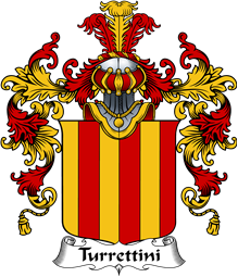Italian Family Coat of Arms (v.25b) Turrettini