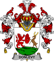 Irish Family Coat of Arms (v.25b) Donlevy or O