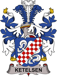 Coat of arms used by the Danish family Ketelsen