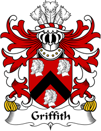 Welsh Coat of Arms for Griffith (of Penrhyn, descended from Gwilym )