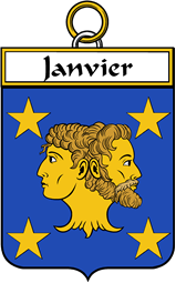 French Coat of Arms Badge for Janvier