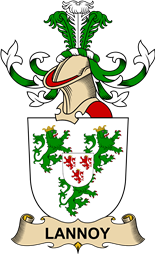 Republic of Austria Coat of Arms for Lannoy (de Tourcoing)
