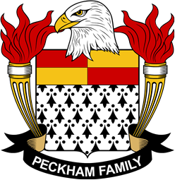 Coat of arms used by the Peckham family in the United States of America