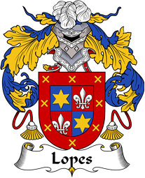 Portuguese Coat of Arms for Lopes