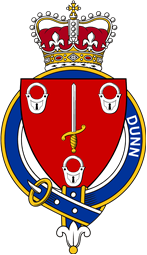 British Garter Coat of Arms for Dunn (Scotland)