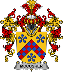 Irish Family Coat of Arms (v.25b) McCusker or Cosker