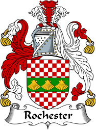 English Coat of Arms for the family Rochester