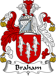 English Coat of Arms for the family Braham