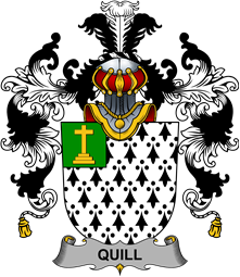 Irish Family Coat of Arms (v.25b) Quill