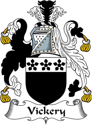 English Coat of Arms for the family Vickery