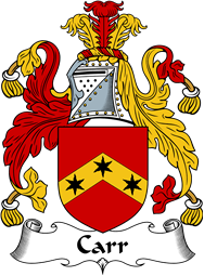 English Coat of Arms for the family Carr